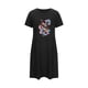 thumbnail image 5 of Camisón corto de talla grande para mujer, camisón de manga corta con estampado de pecho a la moda, camisón para mujer, 5 of 7