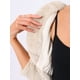 thumbnail image 5 of Inspire Chic Bolero Abierto para Mujer de Manga 3/4 sin Cuello, Chaqueta Cortada de Piel Sintética, Color Beige, 5 of 6