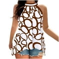 thumbnail image 2 of Rezuofi 2 Pcs Summer Halter Tank Tops for Women Loose Fit Pleated Tie Back Sleeveless Tops Casual Clearance, 2 of 6