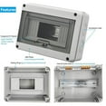 thumbnail image 3 of Electrical Enclosure, Din Rail Mount Protection Box With Clear Cover, Abs Material Circuit Breaker Case For Easy Installation And Insulation Design In Communication Distributors, 3 of 5