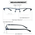 thumbnail image 3 of Mens Half Rimless Photochromic Classic Reading Glasses Retro Presbyopic glasses, 3 of 3