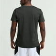 thumbnail image 4 of Mens Shirts Tank Tops Casual Short Sleeve Solid Crew Neck Summer Tees #188 Gray, 4 of 5