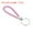 Pink, variant on Braided Leather Keychain with Stainless Steel Key Ring, PU Woven Wristlet Lanyard, Black