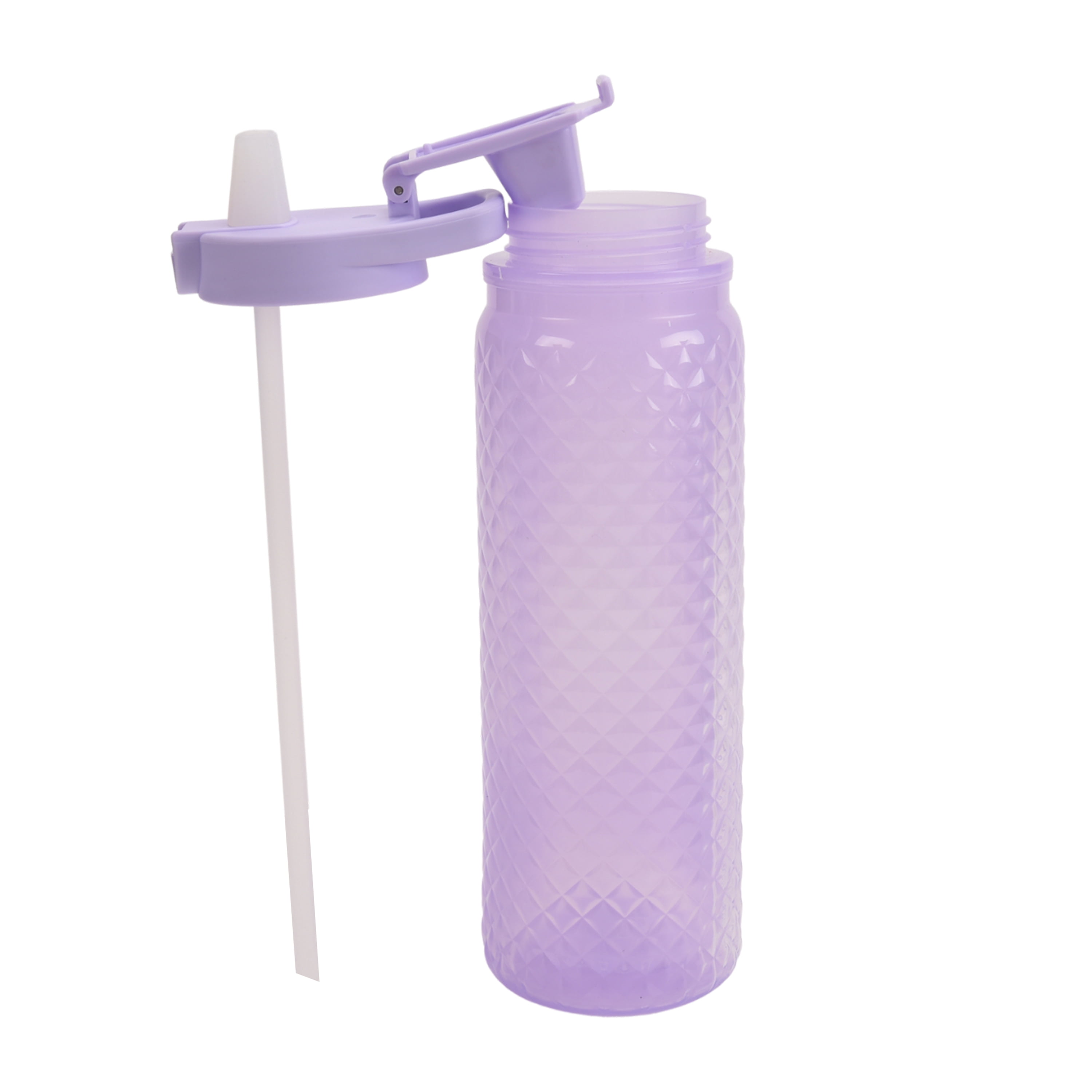 Mainstays 32-Ounce Plastic Textured Water Bottle, Purple