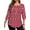 Red-Floral, variant on WellSize 3/4 Sleeve Plus Size Womens Blouses Casual Floral Pleats Tops Summer Crewneck Shirts Tunic Curved Hem Blouses
