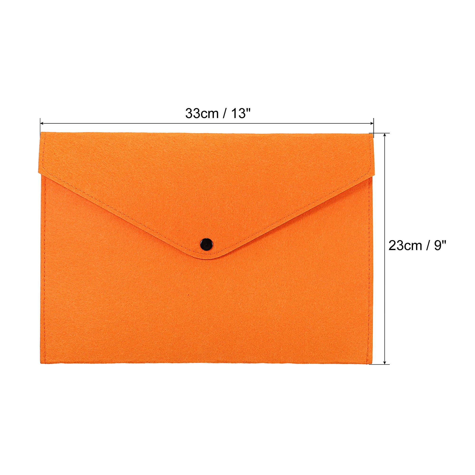 Unique Bargains Felt Folder Envelope Document Storage Pouch Organizer Orange