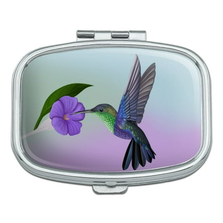 - Hummingbird Crowned Woodnymph Purple Violet Rectangle Pill Case Trinket Gift Box