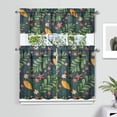 thumbnail image 2 of Skull and Floral Farmhouse Kitchen Curtains 3-Piece Set Semi-Sheer Panels, 2 of 5