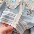 thumbnail image 2 of 2 piezas Anime Sanrioed Kuromi Cinnamoroll niñas adolescentes pantalones de pierna ancha abrigo princesa Kawaii niños conjuntos de ropa Corea otoño moda, 2 of 5