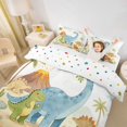 thumbnail image 3 of Homewish Cute Dino Family Twin Duvet Cover,Jungle Animals Twin Bedding,Polkadot Reversible,2-Piece,1 Duvet Cover and 1 Pillowcase, 3 of 6