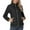 Black womens coat, variant on clear 50% off Usmixi Womens Winter Quilted Jacket Puffer Coat for Women Open Front Zipper Stand Neck Warm Cotton Down Jacket Casual Solid Long Sleeve Pocket Padded Outwear Quilted Jacket
