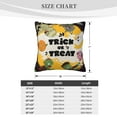 thumbnail image 4 of ZICANCN Halloween Trick or Treat Decorative Throw Pillow Covers , Couch Sofa Decorative Knit Pillow Covers for Living Room Farmhouse 26"x26", 4 of 8