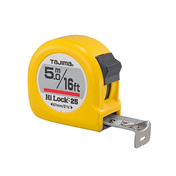 Tajima HiLockâ„¢ Tape Measure With Standard And Metric Scale 16' / 5M