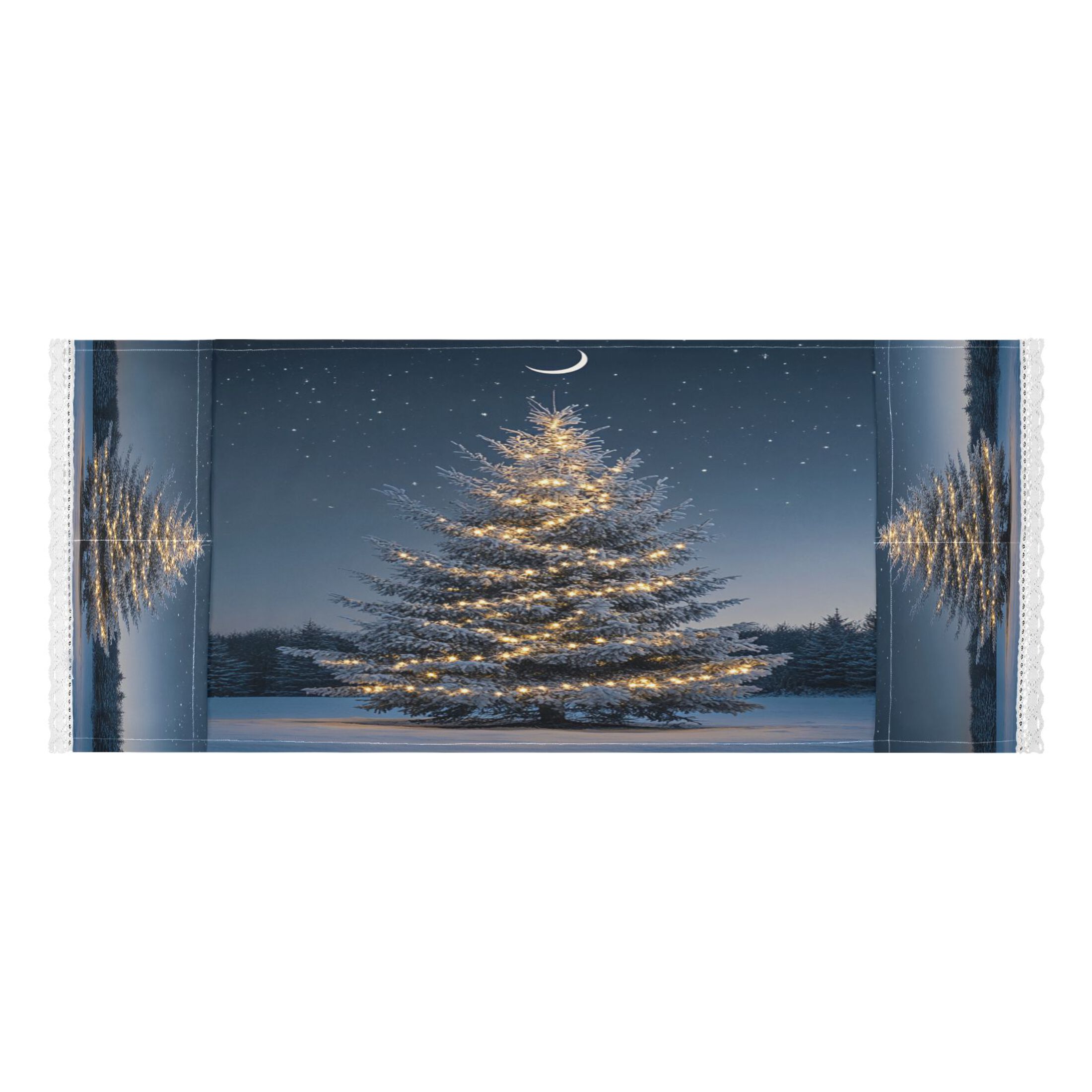 Christmas TreeWasher and Dryer Covers Dust-Proof and Oil Resistant Fridge Cover with 4 Storage Pockets Washing Machine Top Cover for Laundry Kitchen Home 51.2 x 22 In