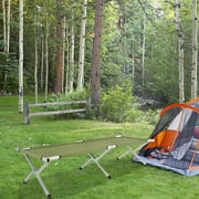 UBesGoo Folding Chaise Lounge Outdoor Portable Folding Camping Bed Cot Green