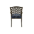 thumbnail image 3 of iPatio Outdoor Garden Patio Aluminum Dining Arm Chair With Cushion, Set of 2, Navy Blue, 3 of 5
