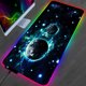 thumbnail image 3 of Alfombrilla de ratón RGB Galaxy Milky Way Kawaii Accesorios para juegos XL Alfombra PC Gamer Completo Computadora Varmilo Teclado Alfombrilla de escritorio Alfombrilla de ratón, 3 of 5