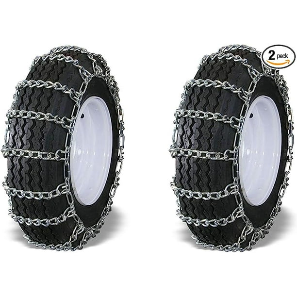 OakTen Set of 2 10.5x3.5 Tire Chains for Snow Blowers, 2Link Snow