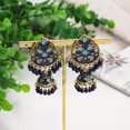 thumbnail image 2 of HOOUN Muticolor Water Drop Earrings Turkey Bijoux Vintage Bohe Flower Tassel Earrings-1#, 2 of 9