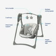 thumbnail image 6 of Graco Slim Spaces Compact Baby Swing, Adjustable Height, Reign, 6 of 8