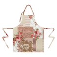 thumbnail image 2 of Pioneer Flower Floral Print Pattern Apron-Garden Aprons for Women with Pockets-Cotton Linen Waterproof Kitchen Cooking Gardening Aprons Adjustable for Kitchen,Cooking,BBQ and Salon 33x27 Inch, 2 of 7