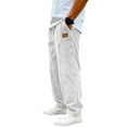 thumbnail image 4 of Men's Vintage Corduroy Drawstring Pants with Embroidered Label - Loose Fit Straight Leg Casual Pants for Daily, Streetwear, and Light Outdoor ActivitiesWhiteXL, 4 of 6