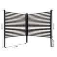 thumbnail image 3 of ToppiJoy 2 Pcs Privacy Screen Panels, Free Standing Outdoor Privacy Fence Screen, Decorative Patio Metal Fence for Backyard Garden Decor or Partitions(Brown+ Black), 3 of 14