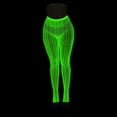 thumbnail image 4 of Women Pantyhose Halloween Fishnet Glow Tights Stockings Striped Fluorescent Sheer Hollow Out Pantyhose Night Party Women's Tights, 4 of 4