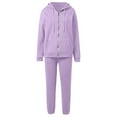 thumbnail image 5 of Uqiangy Sweatsuits Women 2 Piece Outfit Women's Sweatshirts Oversized Casual Loose Solid Soft Sweatshirts for Women 2 Piece Sets for Womenn 2025 Fall Trendy Long Sleeve Light Violet 3XL, 5 of 7