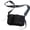 Black, variant on Unisex Adult Adjustable Red Mini Suitcase Crossbody Bag, PVC Messenger Bag with 2 Straps, Stylish Cosmetic Bag for Travel
