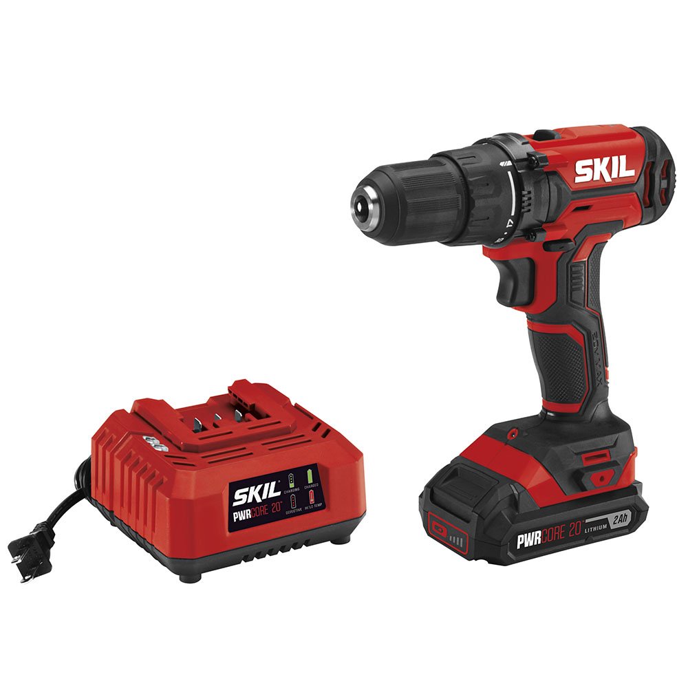SKIL PWR CORE 20™ 20V Cordless 1/2Inch Drill Driver Kit with 2.0Ah