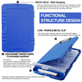 thumbnail image 3 of 2X Organiseur de Planche à Pince avec Rangement, Pliable, Dossier Pliable en Plastique (Bleu), 3 of 7