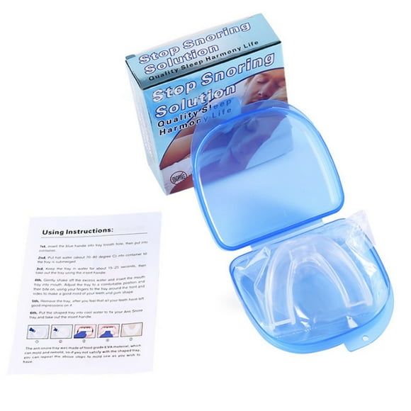 Moldable Guard with Storage Case Anti-snoring Device Nighttime Grinding Mouthguard Food-grade EVA Material Care
