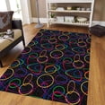 thumbnail image 3 of 80S Retro Games Rug, Lasertag Game Room Carpet, Bowling Alley Arcade Bar Rug 5x8ft, 3 of 6