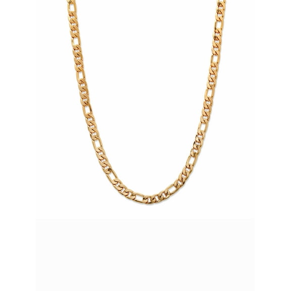PalmBeach Jewelry Men's Figaro-Link Gold Ion-Plated Chain Necklace 22" (6.5mm)