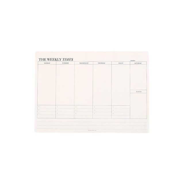Bloc de Hojas desprendibles Suministros Álbum de recortes Planificación Papelería Personal Tareas es Calendario para Sunnimix Bloc de planificador semanal