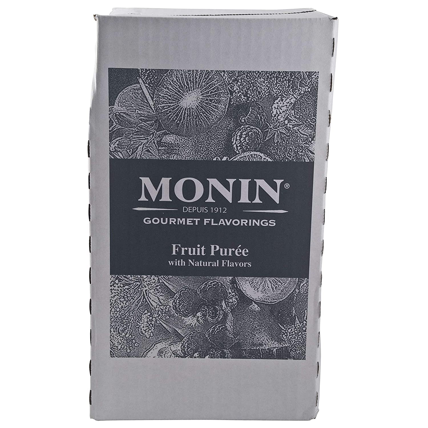 Monin Fruit Puree, Raspberry, 33.8 Ounce Bottles