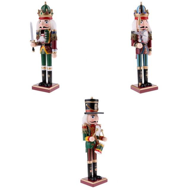 3pcs Niños Cascanueces De Juguete Solider Adorno De De Navidad Decoración