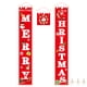 thumbnail image 2 of Cateissary 2 piezas de pancartas colgantes de Navidad, carteles de bienvenida para el porche, adornos de pared para el hogar, decoración de cumpleaños de Kits de decoración para fiestas Rojo Cateissary HA010416-01B, 2 of 6