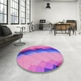 thumbnail image 4 of Ahgly Company Tapis Rectangulaire Lavable en Machine Intérieur Transitionnel Violet Violet, 4 Pieds x 6 Pieds, 4 of 7