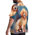 thumbnail image 3 of Pixel Dog Men's Short Sleeve Casual Printed Button Down Beach Shirts Hawaiian Style Unisex Summer Shirt, 3 of 6