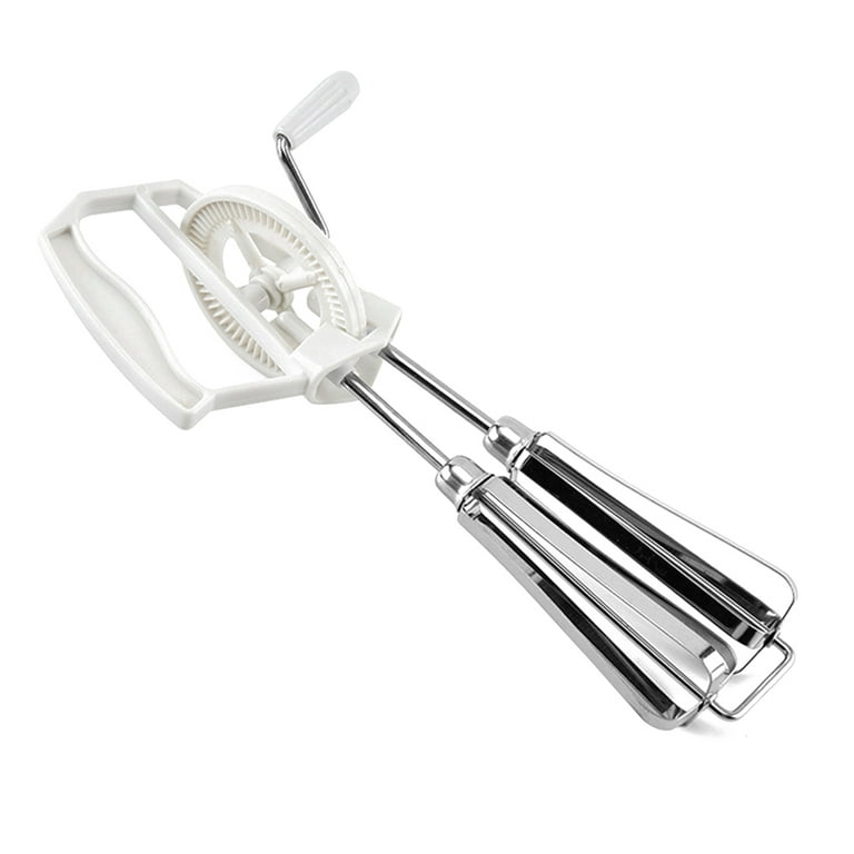 ELENXS Hand Crank Egg Beater Stainless Steel Rotary Hand Whisk Manual Egg  Mixer Kitchen Cooking Tool 