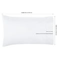 thumbnail image 3 of 100% Cotton Percale Pillowcases, Breathable Pillow Covers, Airy Light Weight Fabric, Moisture Wicking for Hot Sleepers, Best for Home Spa & Hotel (White Stripe Queen/Standard 20"x30", 6), 3 of 5
