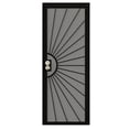 thumbnail image 3 of 32" X 80" Prehung Door Security door Universal/Reversible Hinging Surface Mount Steel Security Door With Perforated Metal Screen With Lock, 3 of 5