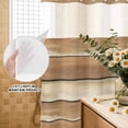 thumbnail image 3 of No Hook Shower Curtain, Brown Khaki Wooden Shower Curtains for Bathroom with See Through Top Window, Vintage Farmhouse Retro Art Waterproof & Washable Bath Curtain Small Stall 36"x78", 3 of 9