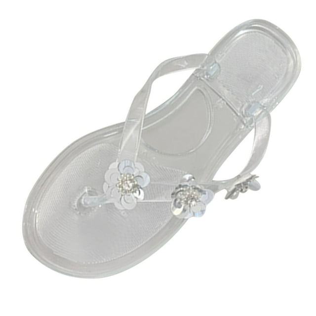 asddcavvf Mode Printemps et Été Tongs Sandales Plates à Fleurs pour Femmes