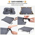 thumbnail image 4 of Reyox Cooling Elevated Dog Bed for Large Dogs, Breathable Mesh, Washable Chew Proof, Black, 36 x 32 x 6.5 in, 4 of 10