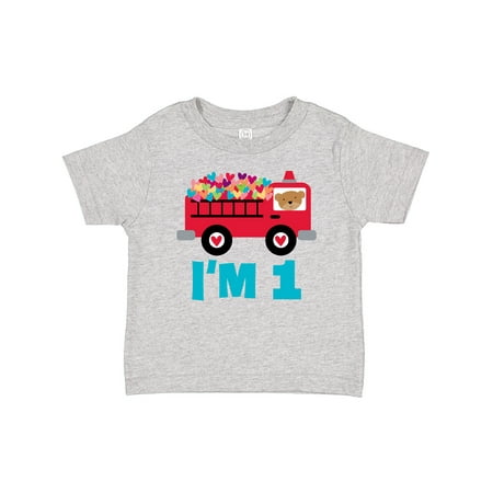 

Inktastic 1st Birthday Fire Truck Gift Baby Boy or Baby Girl T-Shirt