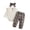 White, variant on Karoyedx Toddler Fall Clothes Girl Newborn Baby Girl Fall Outfit Long Sleeve Romper Bodysuit Print Pants Headband Wine Size,9-12 Months