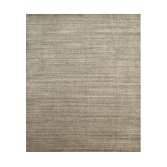 EORC Brown Wool & Viscose Transitional Urban Rug, 8' x 10'